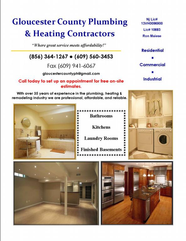 Gloucester County PlumbingHeating Westville NJ 08093 8568452022